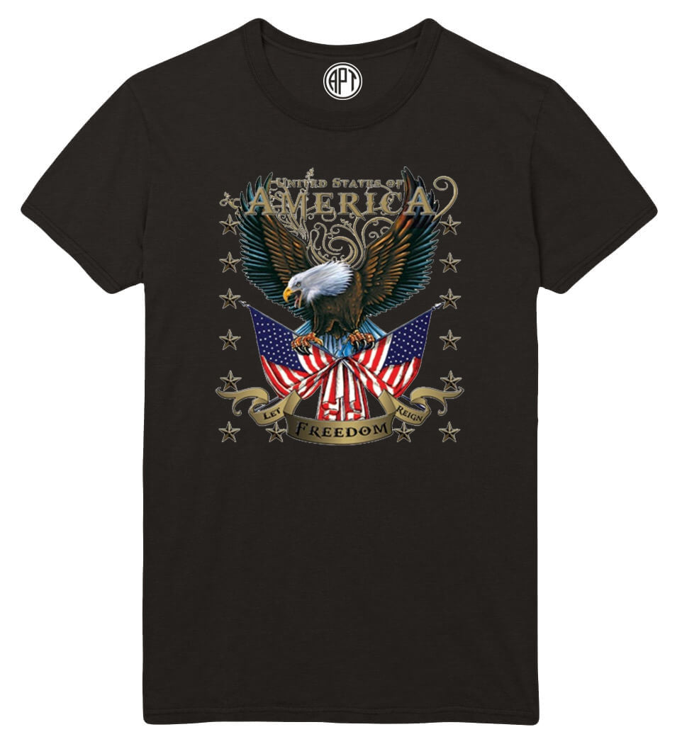 American Eagle Let Freedom Reign Printed T-Shirt