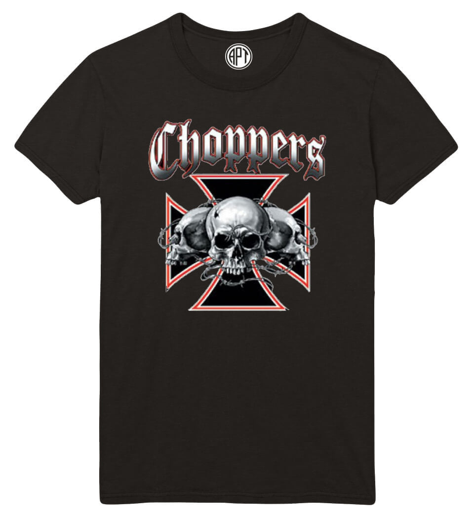 Choppers Skulls Printed T-Shirt