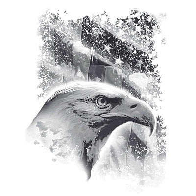 Solar Color Changing American Bald Eagle Printed T-Shirt