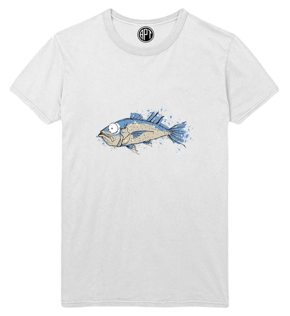 Blue Fish Printed T-Shirt
