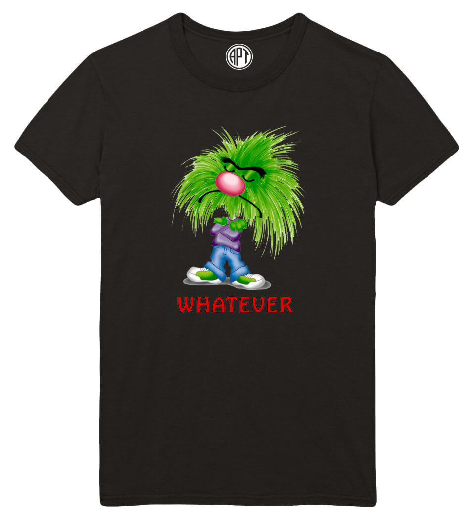 Whatever Furbus Printed T-Shirt-Black