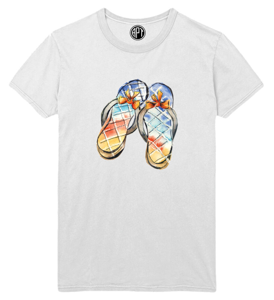 Flips Tropical Flip Flops Printed T-Shirt-White