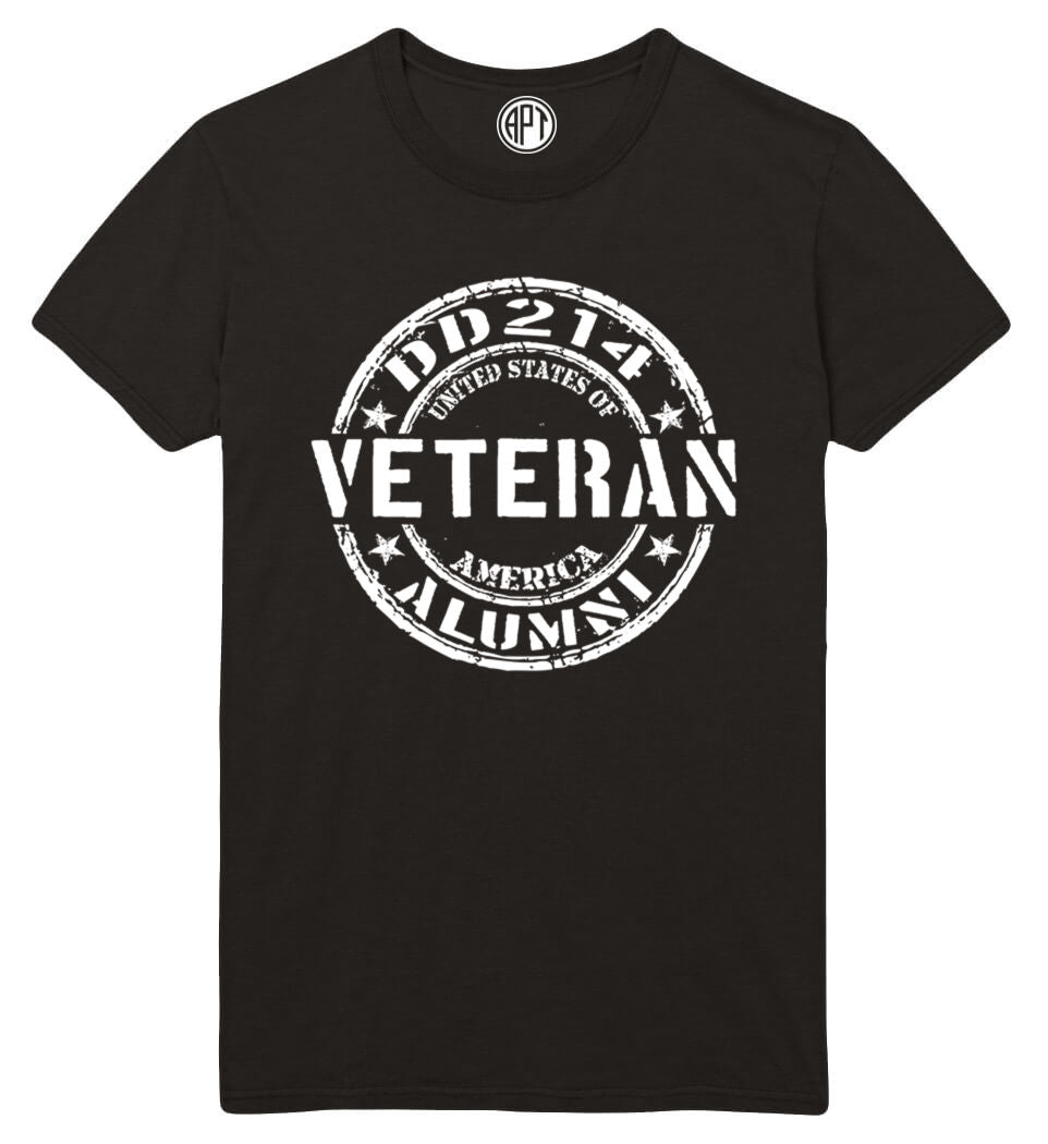 DD214 Veteran Printed T-Shirt-Black