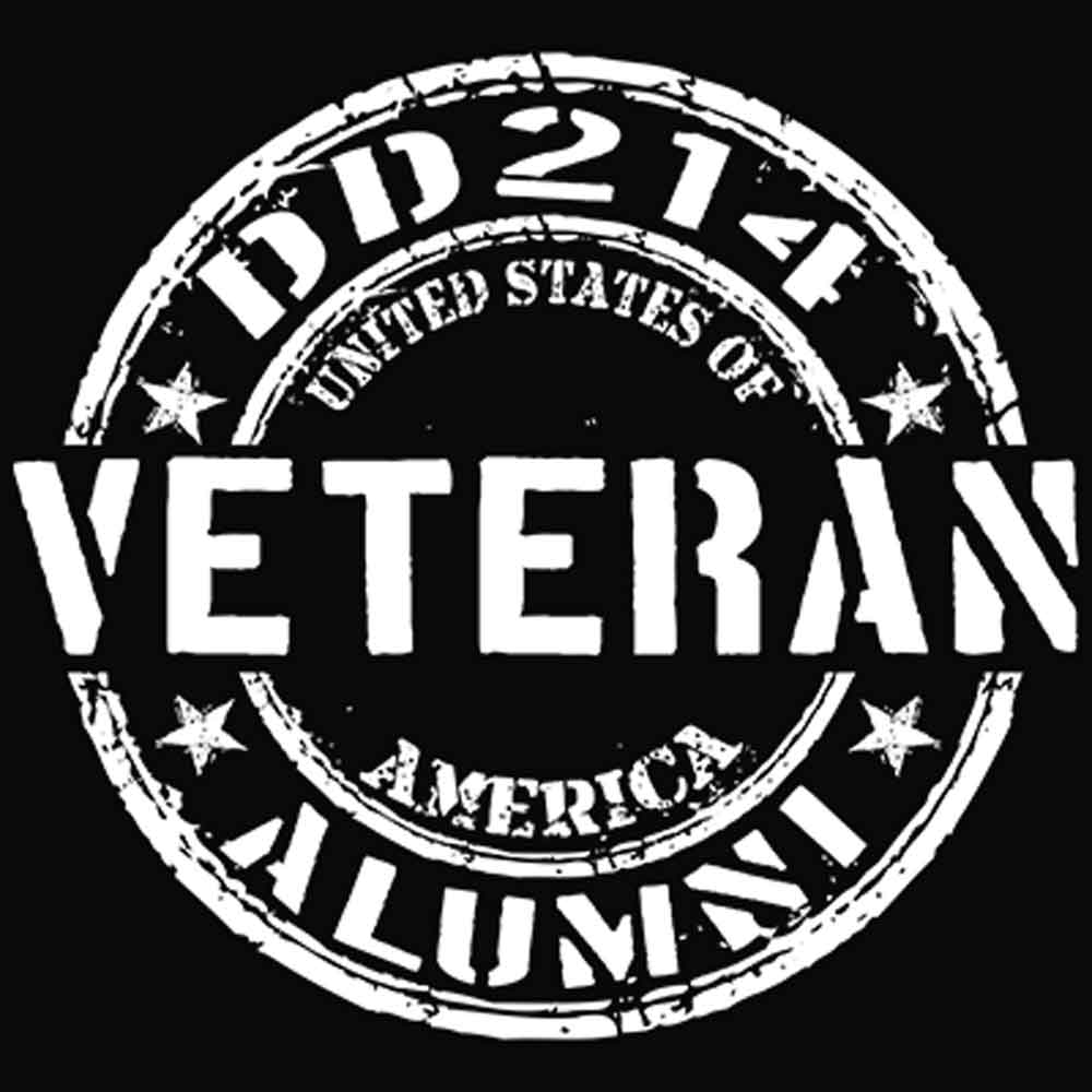 DD214 Veteran Printed T-Shirt-Black
