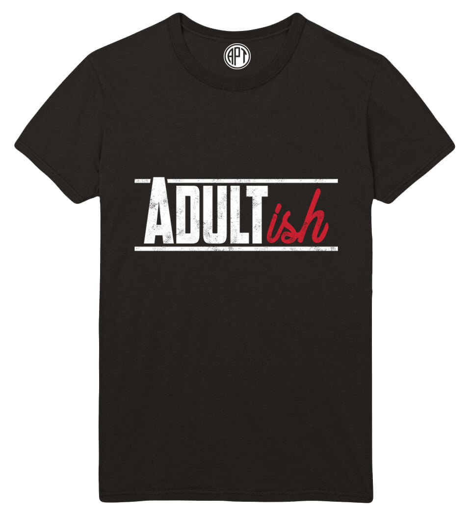 Adultish Printed T-Shirt-Black