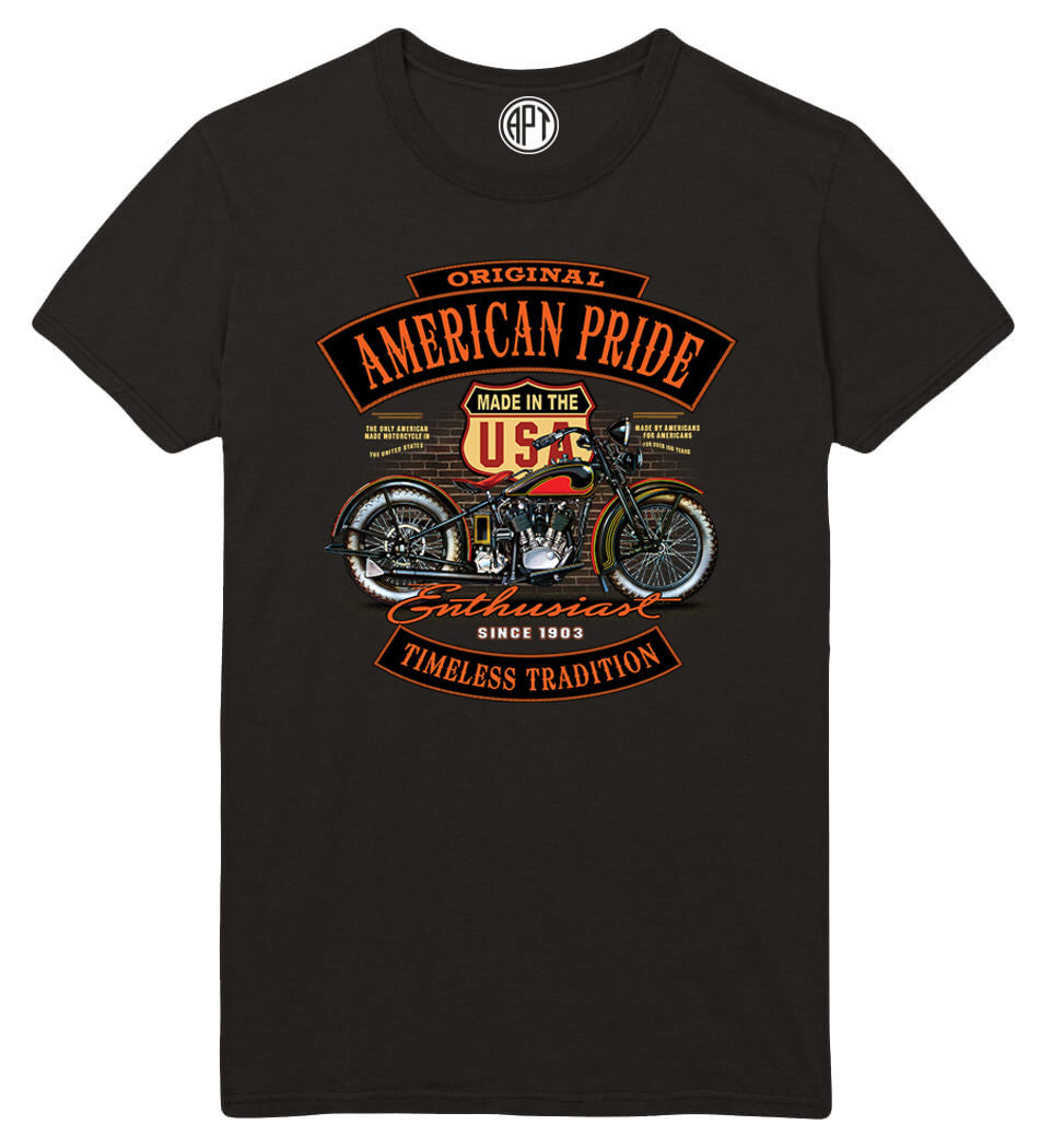 Original American Pride Enthusiast Timeless Tradition Printed T-Shirt-Black