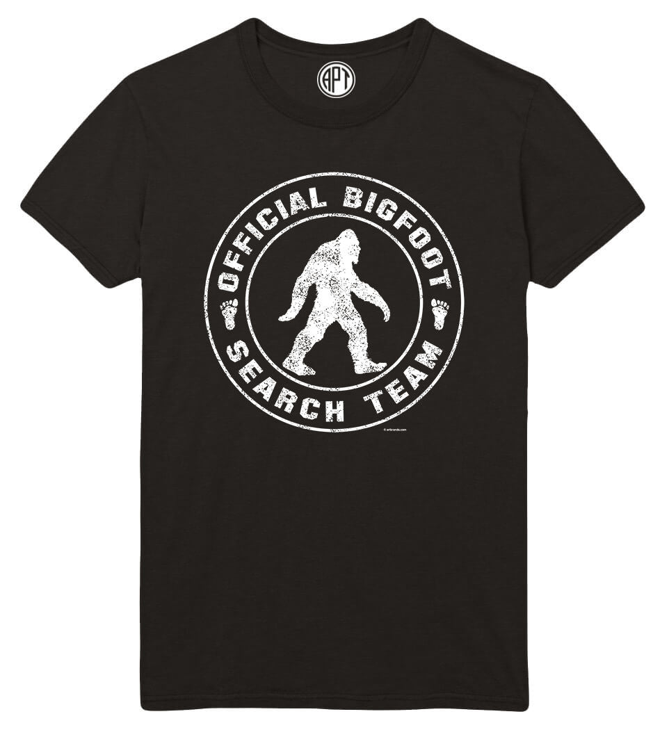 Offical Bigfoot Search Team Printed T-Shirt-Black
