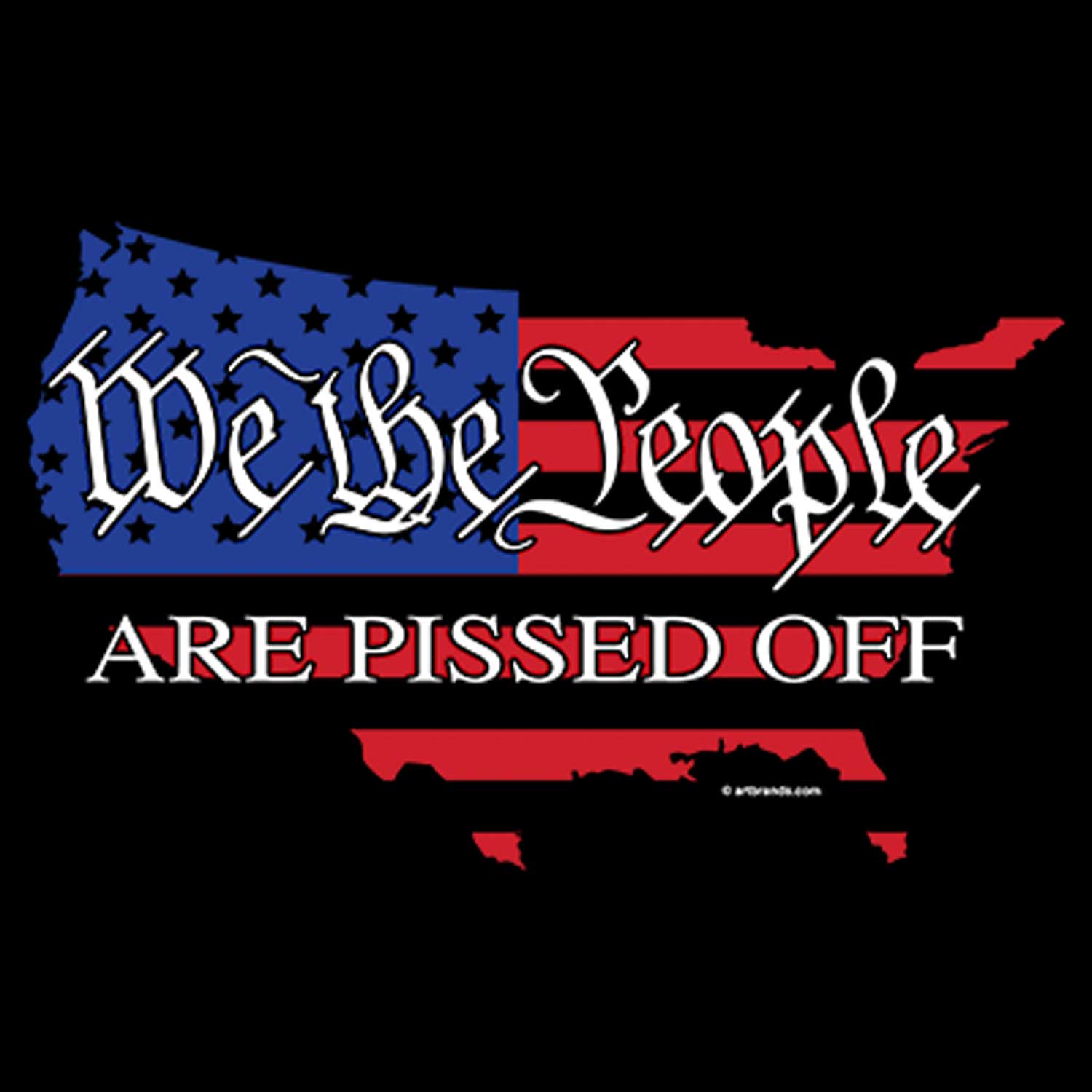 We The People Are Pissed Off Printed T-Shirt-Black