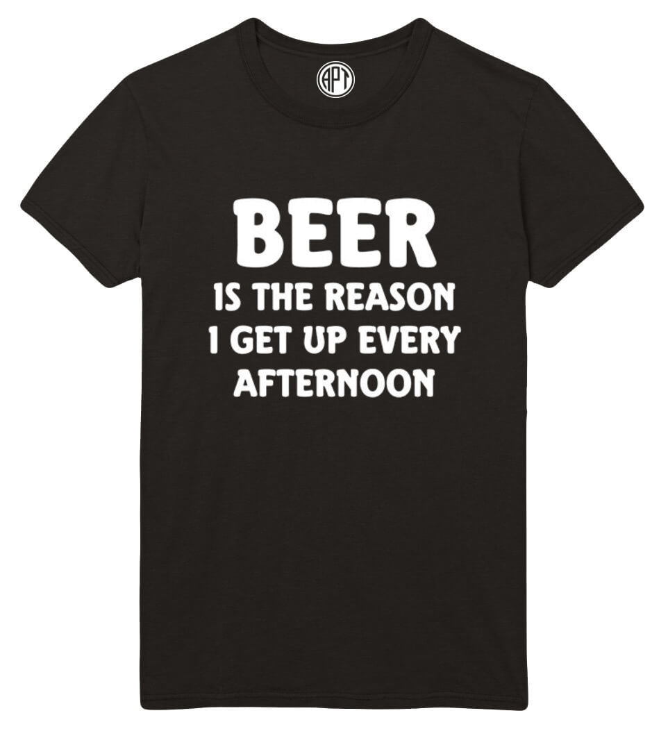 Beer Is The Reason Printed T-Shirt-Black