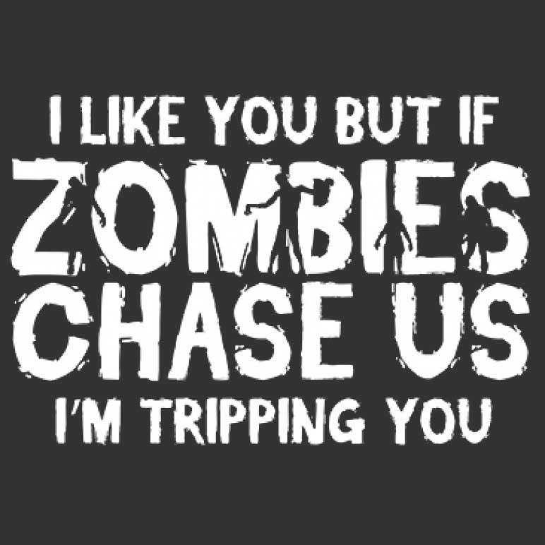 Zombies Chase Us Printed T-Shirt