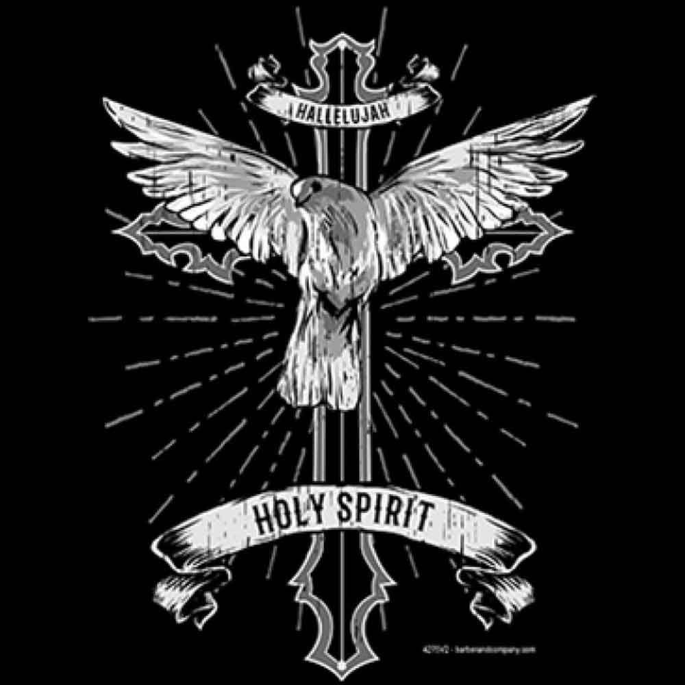 Dove Cross Hallelujah Holy Spirit  Printed T-Shirt-Sangria