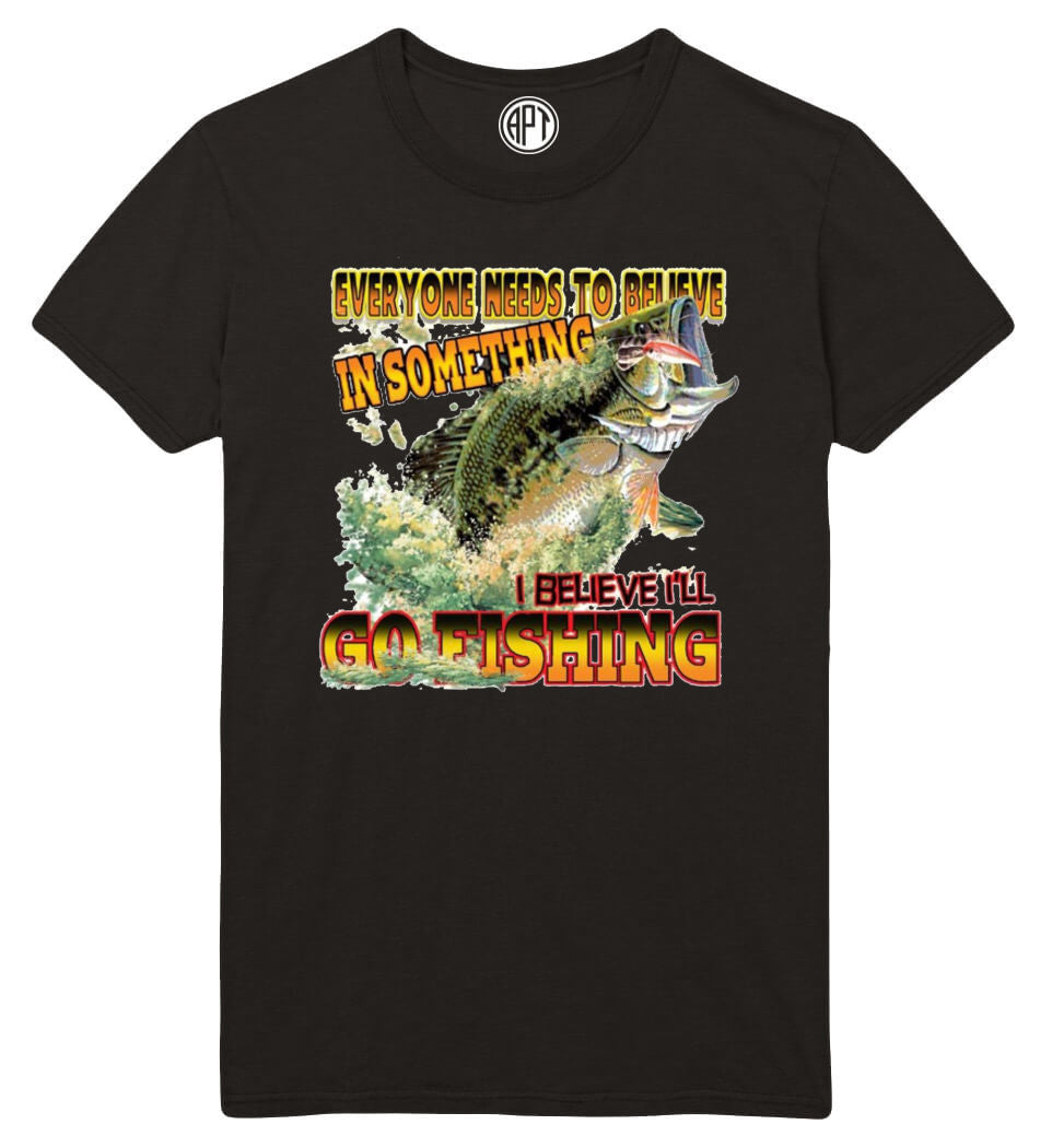 Believe In Bass Fishing Printed T-Shirt Tall