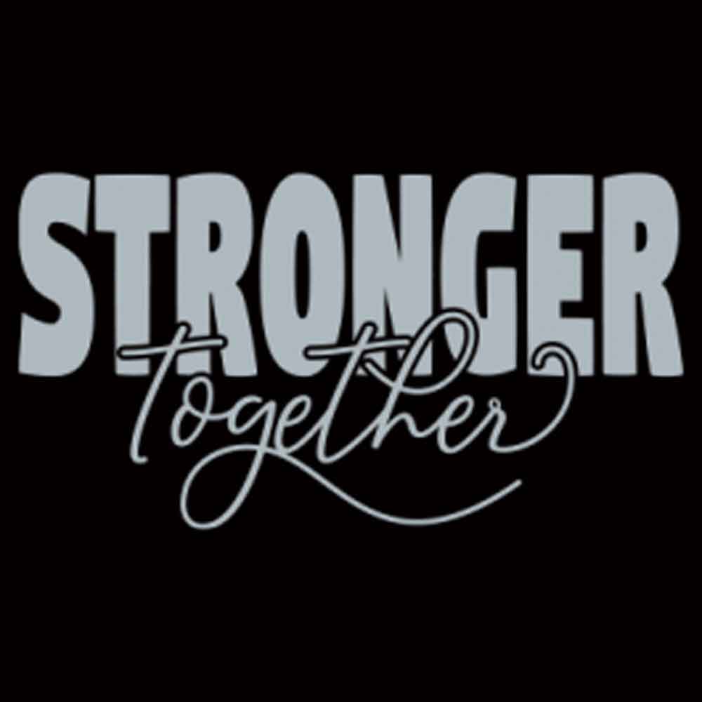 Stronger Together  Printed T-Shirt-Black