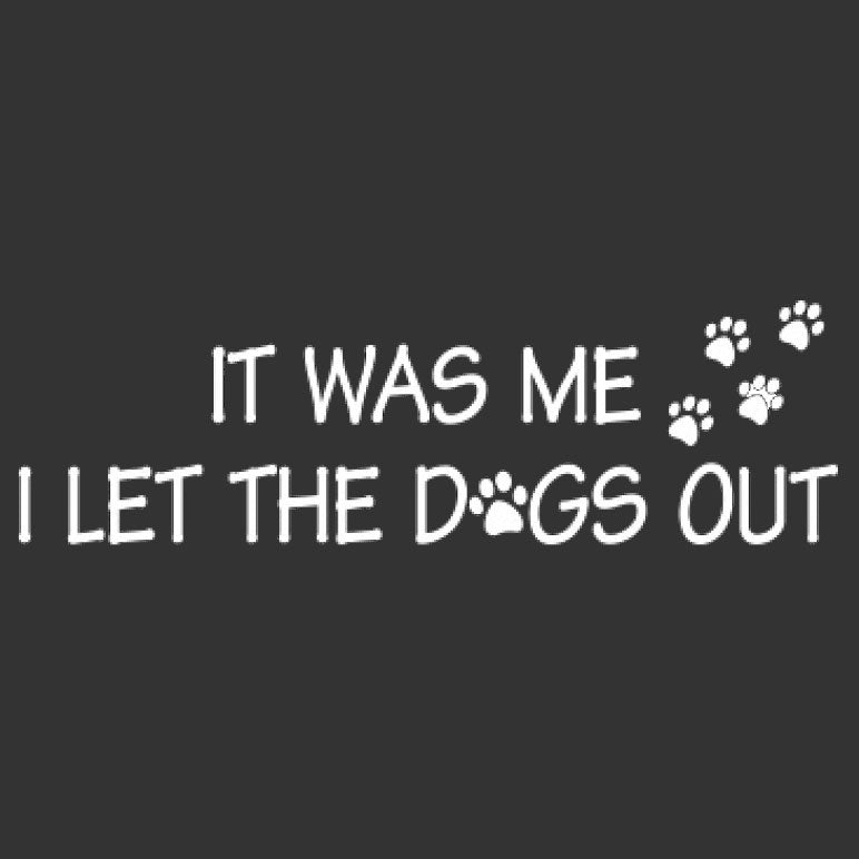 I Let The Dogs Out Printed T-Shirt-Black