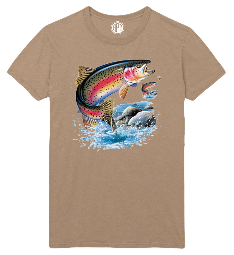 Rainbow Trout Printed T-Shirt Tall