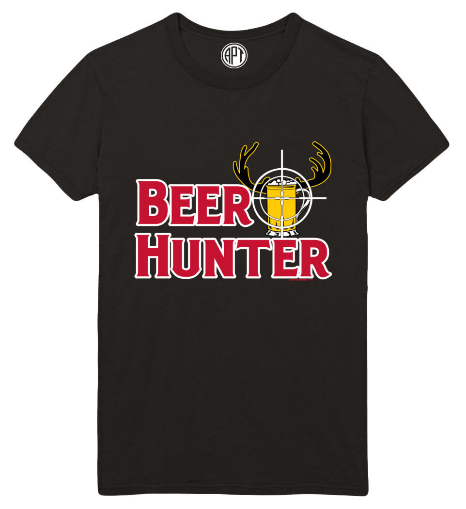Beer Hunter Printed T-Shirt-Black