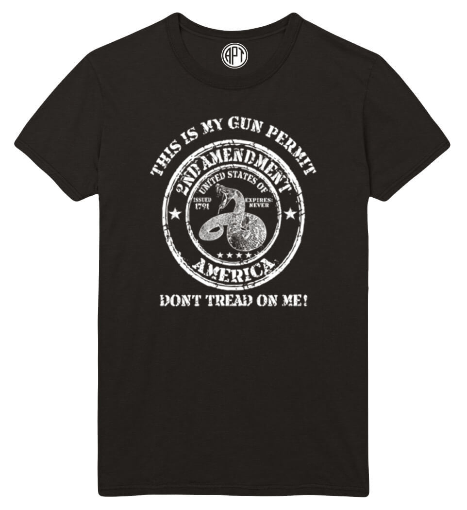 Don't Tread On Me Printed T-Shirt-Black