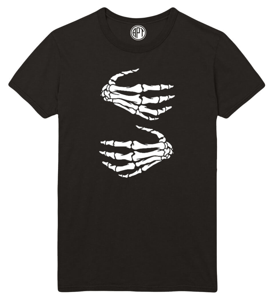 Skeleton Hands Halloween Printed T-Shirt