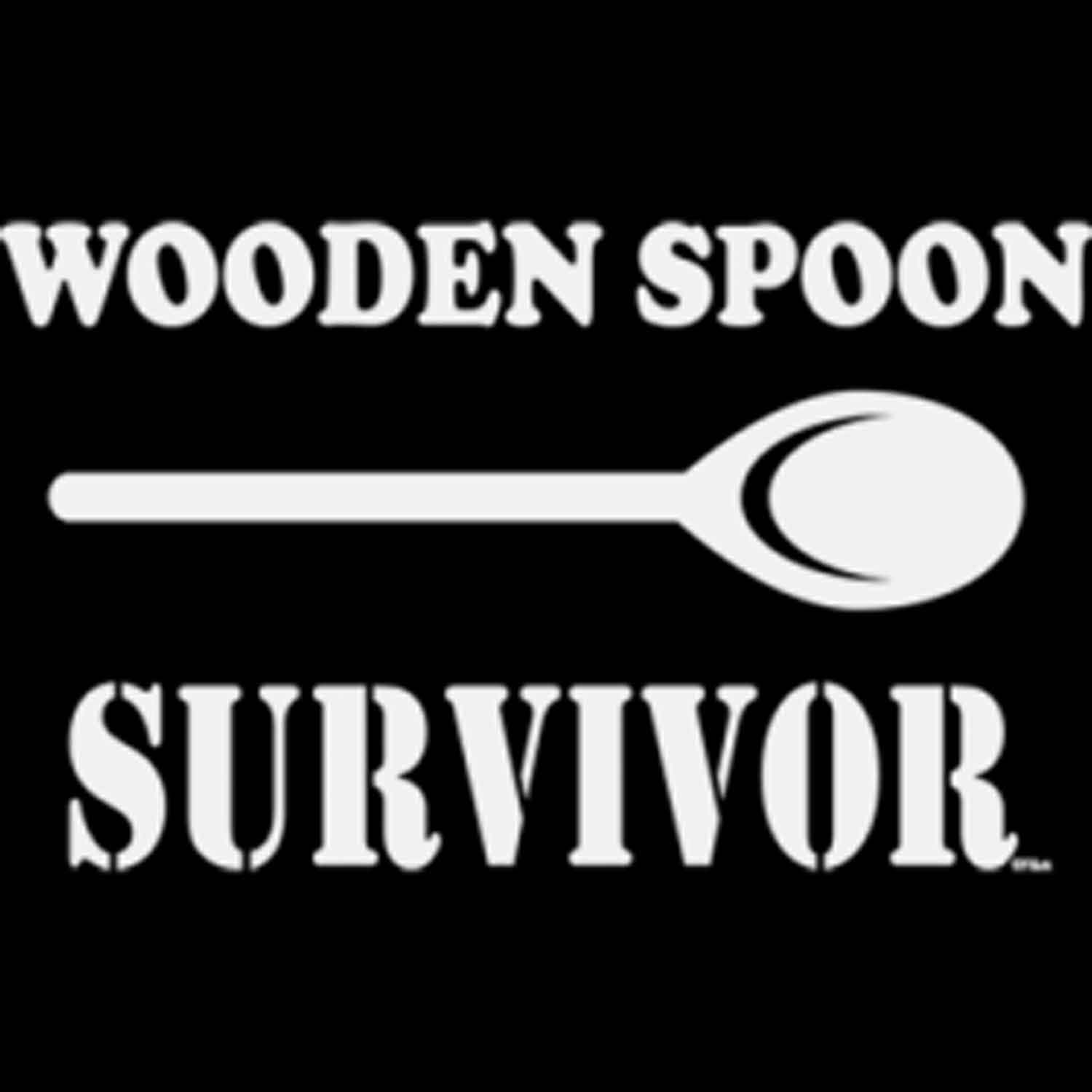 Wooden Spoon Survivor Printed T-Shirt-Black