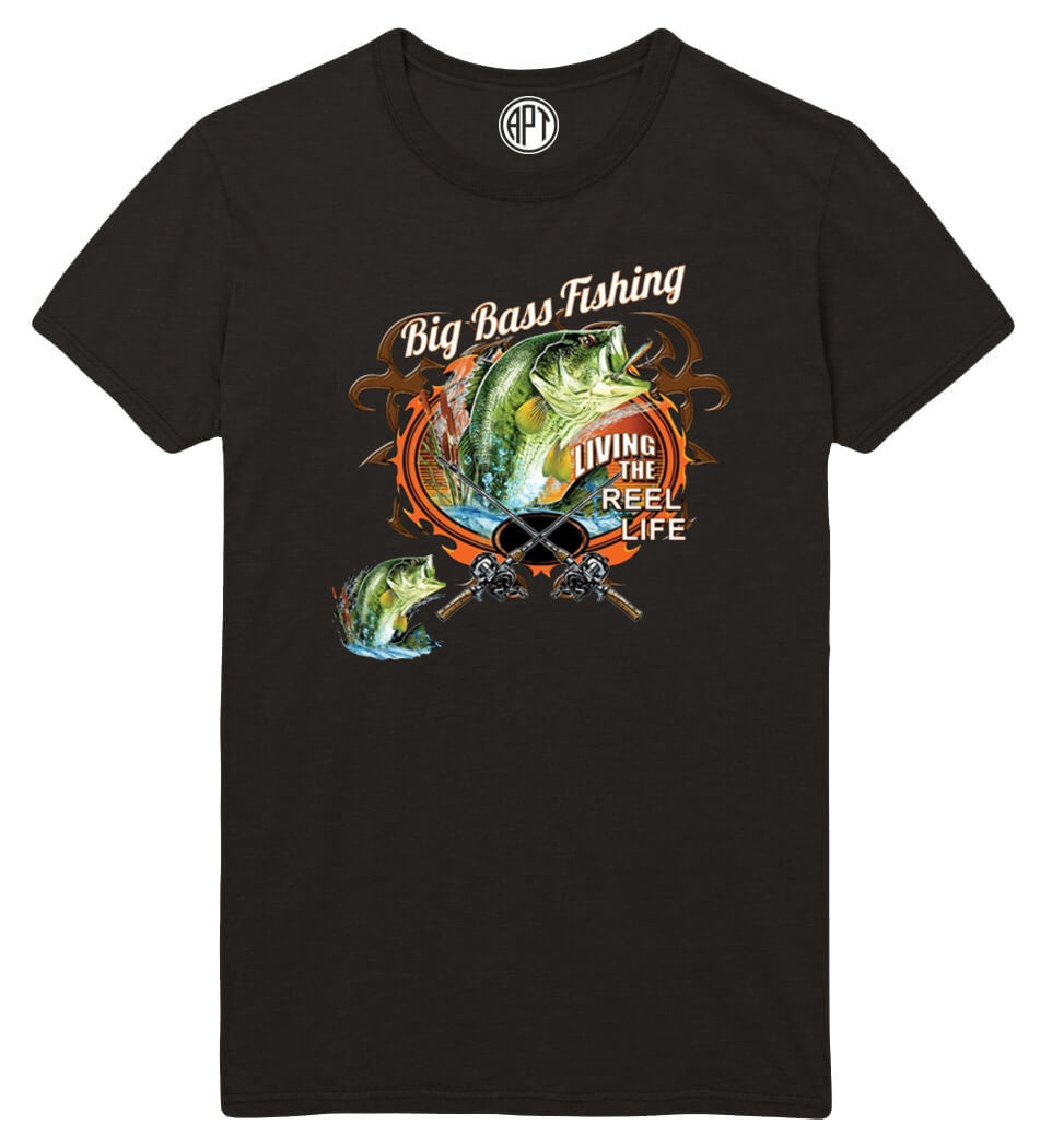 Big Bass Fishing Printed T-Shirt