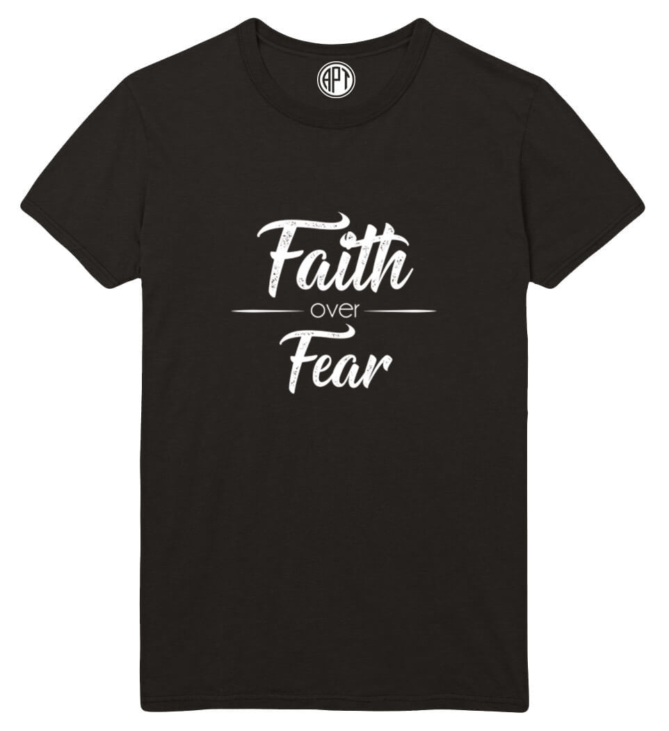 Faith Over Fear Printed T-Shirt-Black