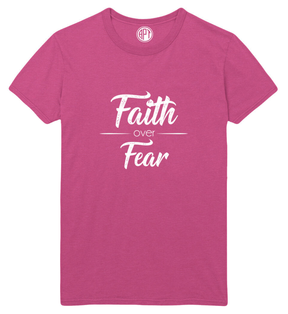 Faith Over Fear Printed T-Shirt-Sangria