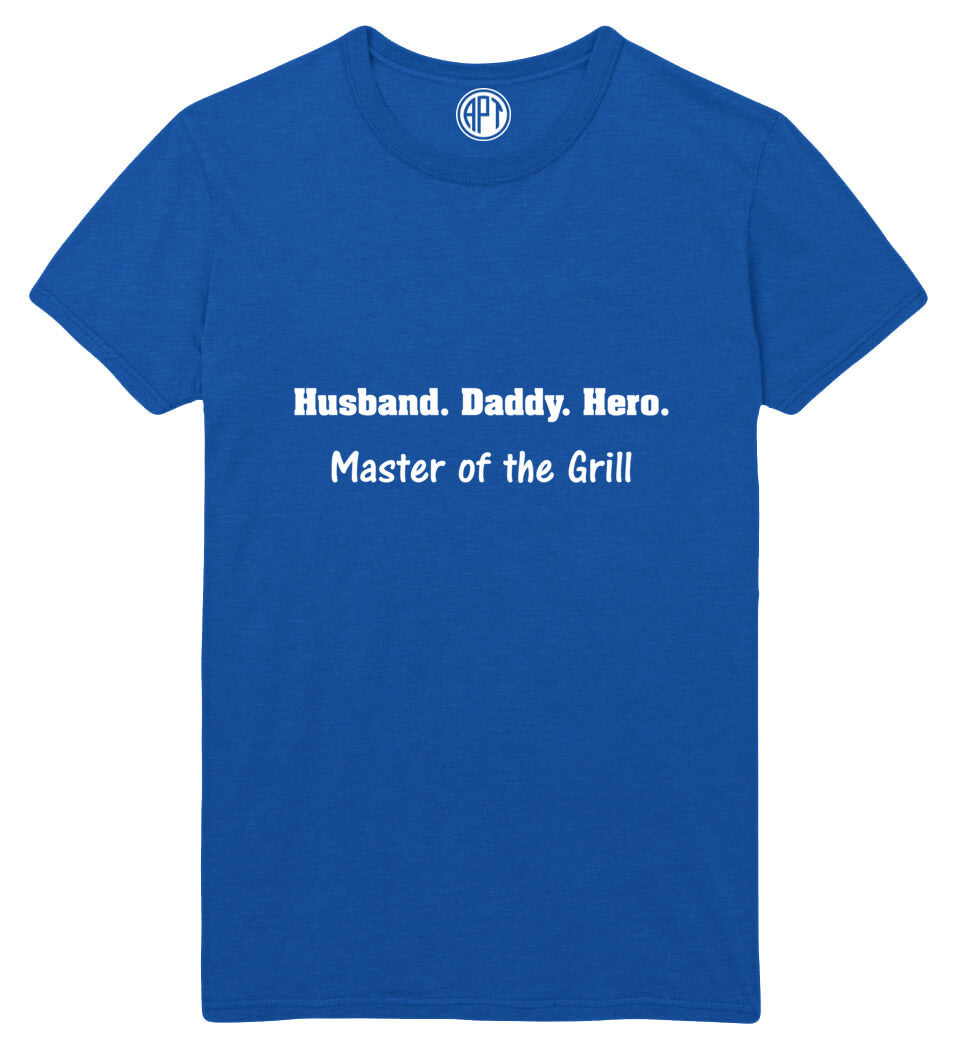 husband-daddy-hero Printed T-Shirt-Royal