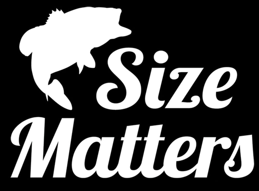 Size Matters with Bass Fish Printed T-Shirt-Black